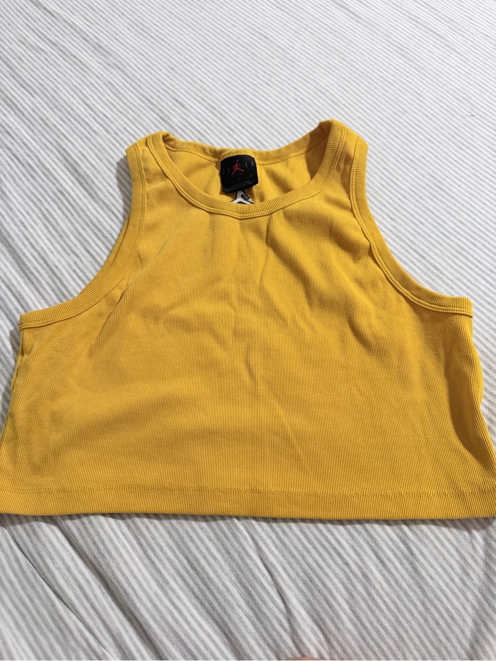 Jordan Mustard Ribbed Cropped Tank